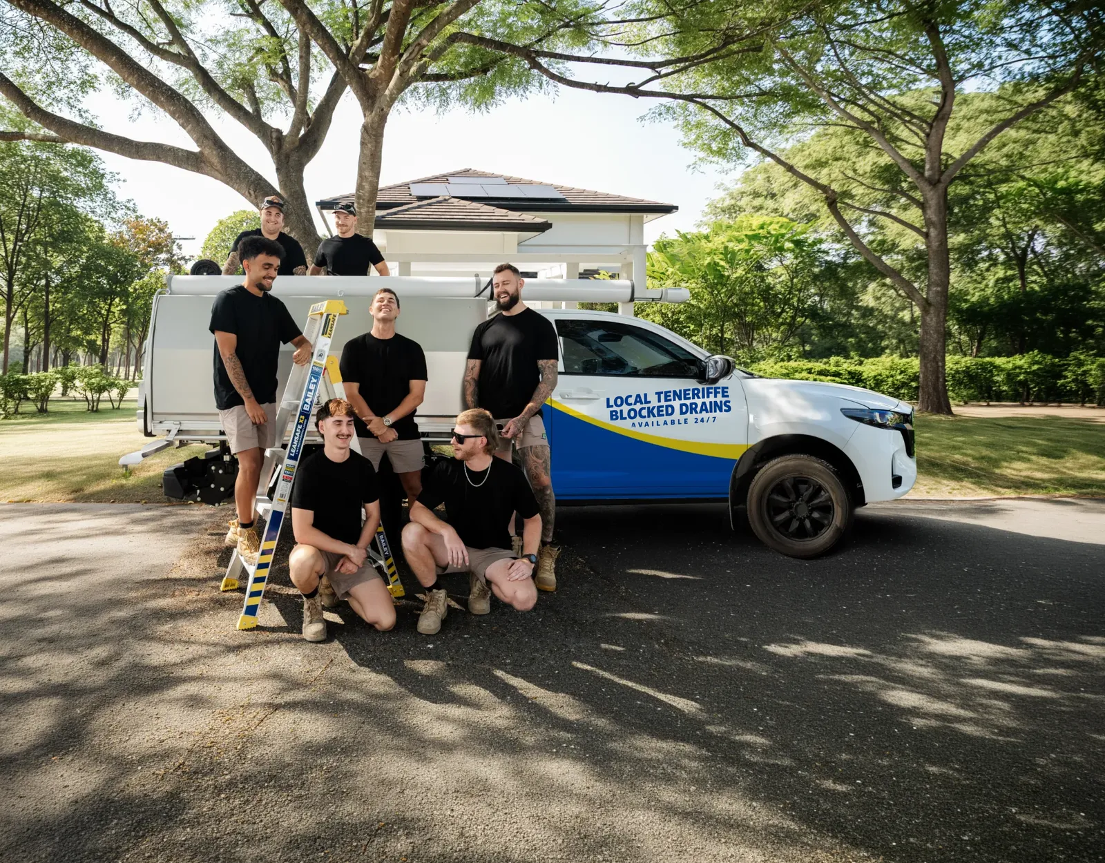 Local Teneriffe Blocked Drains ute and team